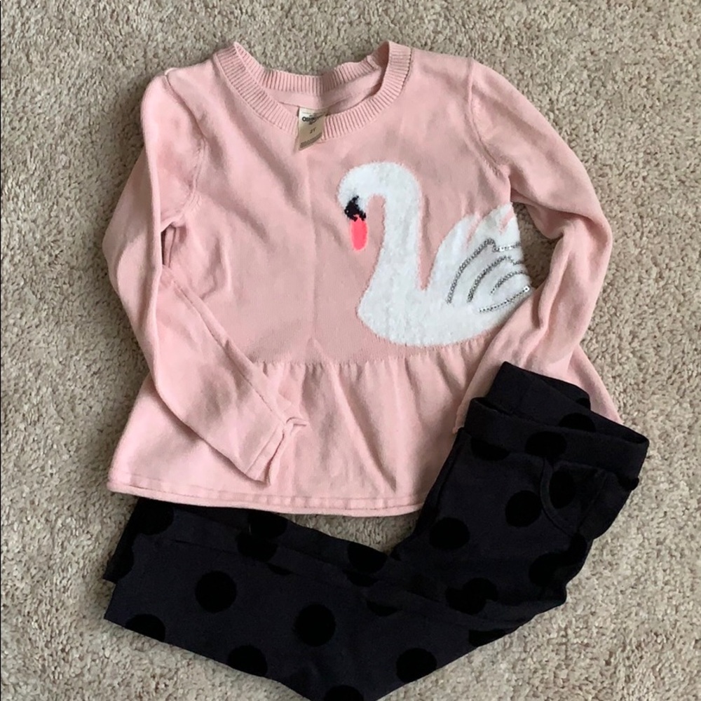 2T OshKosh sweater and 2T Old Navy pants